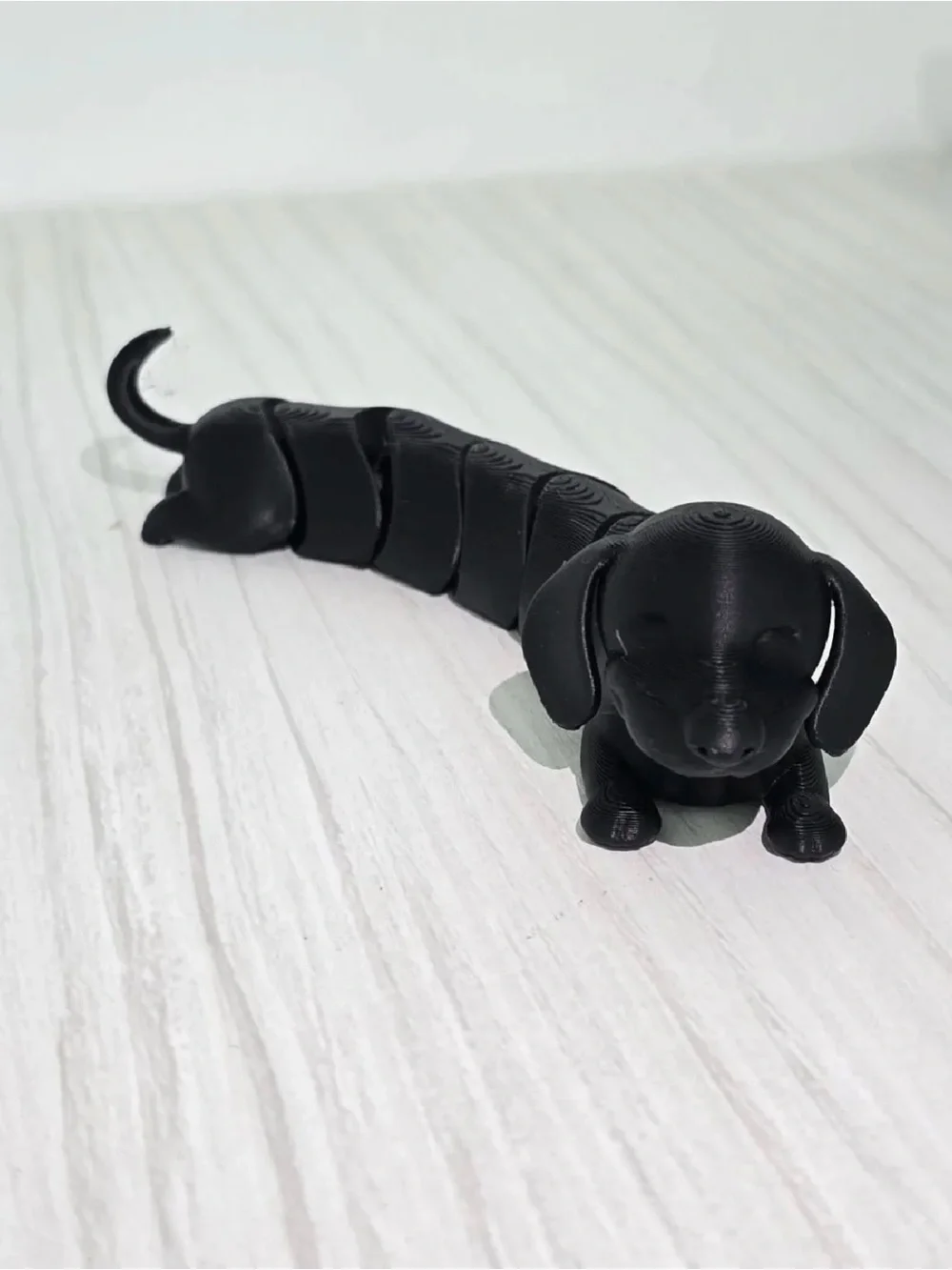 Black Dachshund Dog Figurine - Flexible Segment Pet Toy